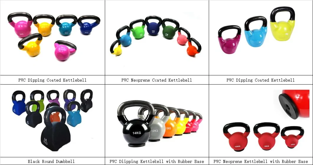 Black Cast Iron Kettlebell with Colour Rings